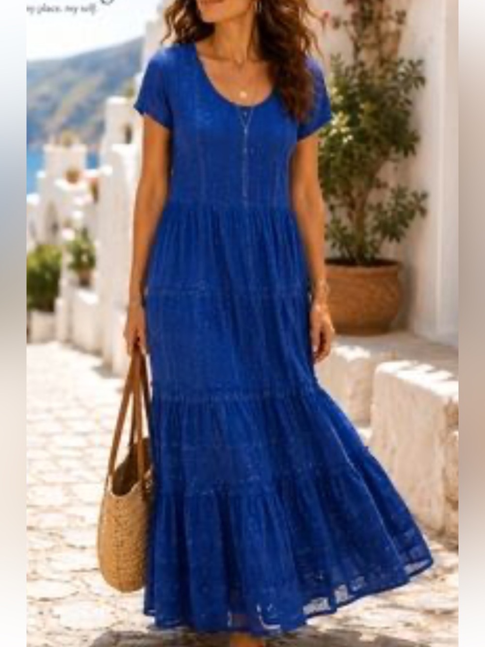 EUC Soft Surroundings Kara Shimmer Tiered Sequin Maxi Dress Size XL